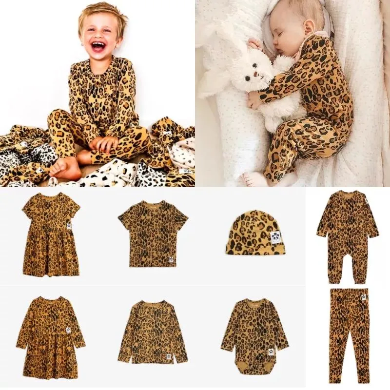 Ensembles de vêtements enfant en bas âge garçon ensemble été MR marque léopard enfants vêtements bébé filles t-shirt pantalon t-shirts hauts fille tenues Thanksgiving vêtements