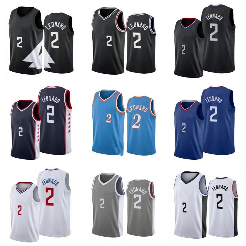 Basketbal jersey Kawhi Leonard 2022-23 White New Season Men Youth City Jerseys op voorraad