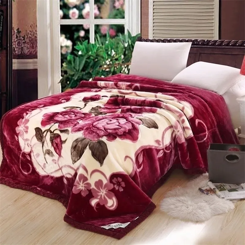 VESCOVO queen size Flannel Fleece Throw Blanket Soft Cashmere Blanket king size Warm quilt Bedspread 220x240 201113