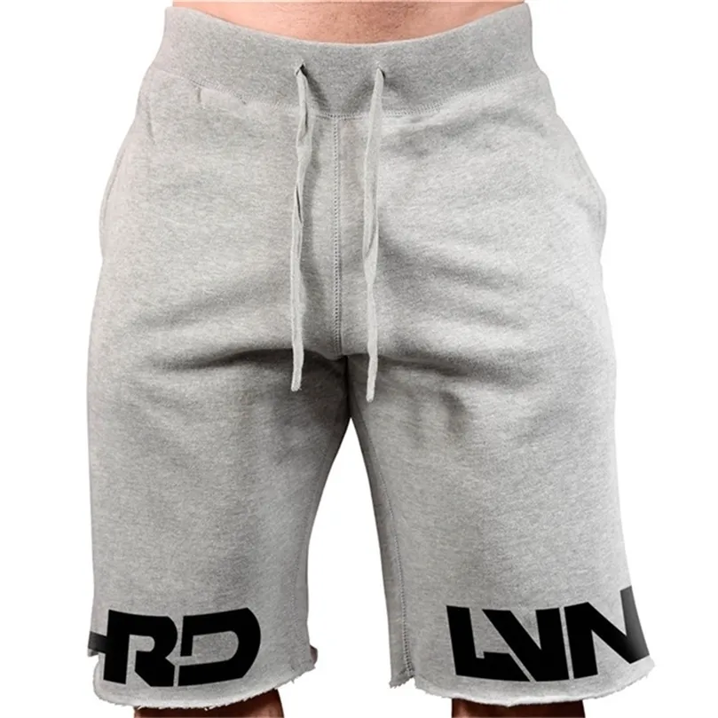 Mannen printen sportieve shorts broek Katoen Bodybuilding Heatpants Fitness Short Jogger Casual Gyms Men Hip Hop Shorts 220606