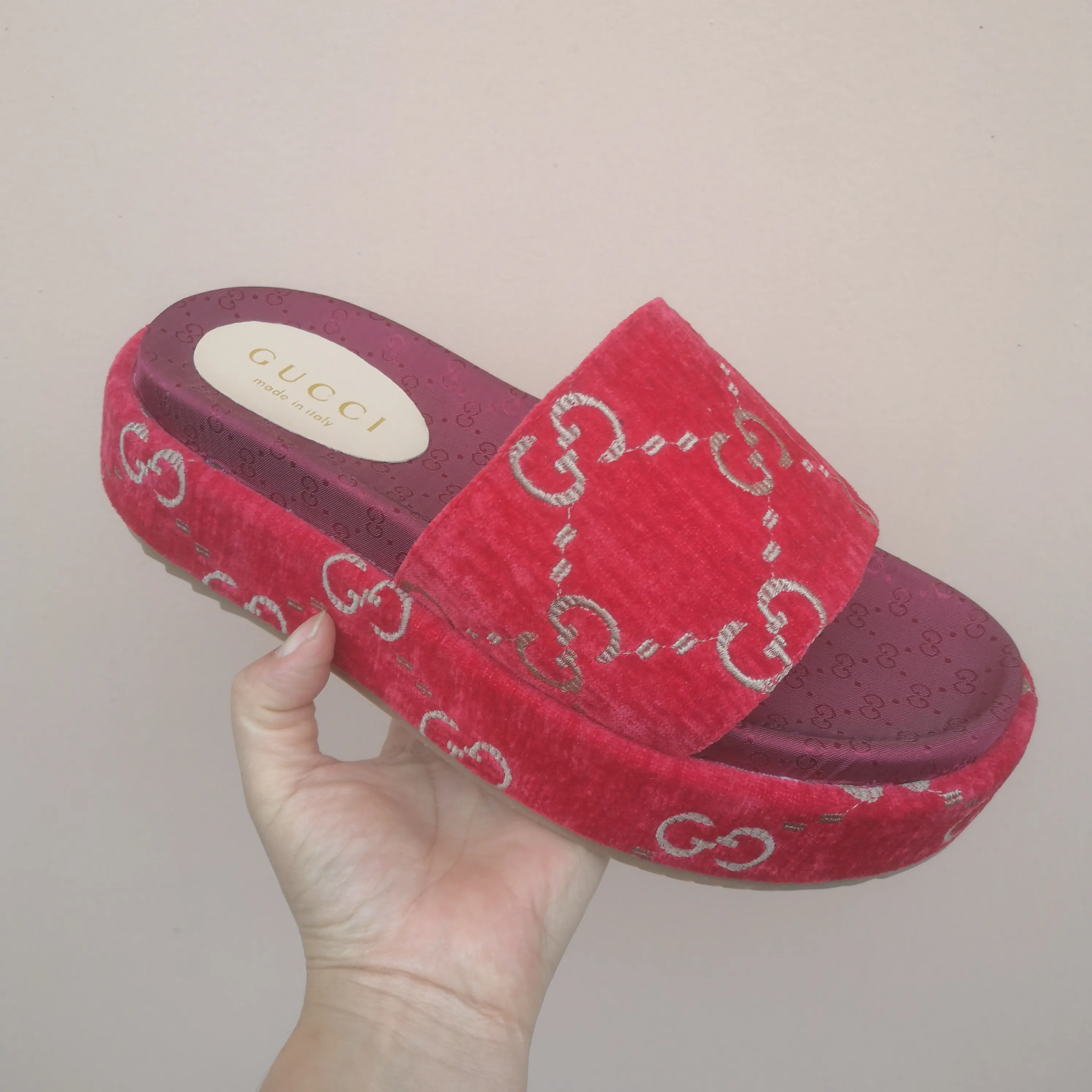 Sandales À Glissière De Créateur mocassins De Plage À Plateforme