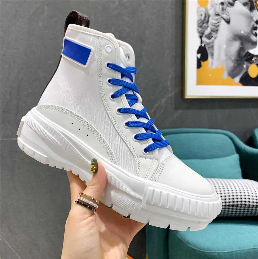 Sneaker Boots Fashion Ankle Boot Calfskin Chunky Martin Winter Ladies Silk Cowhide Leather Platform Flat High Shoes