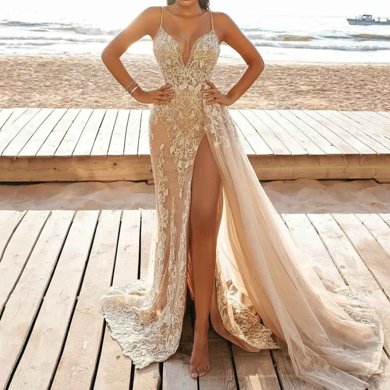 Lace Hollow Lace Temperament Evening Dress Lace Hollow Lace Temperament Evening Dress
