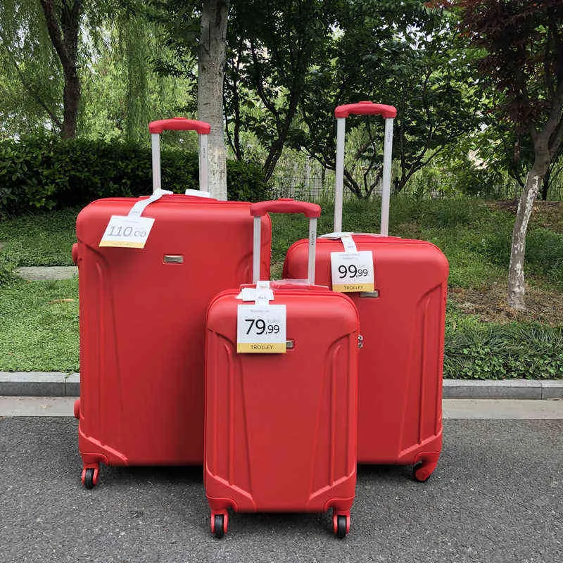 Reisverhaal inch abs goedkope rollende bagageset uitbreidbare trolley tas met wielen J220707