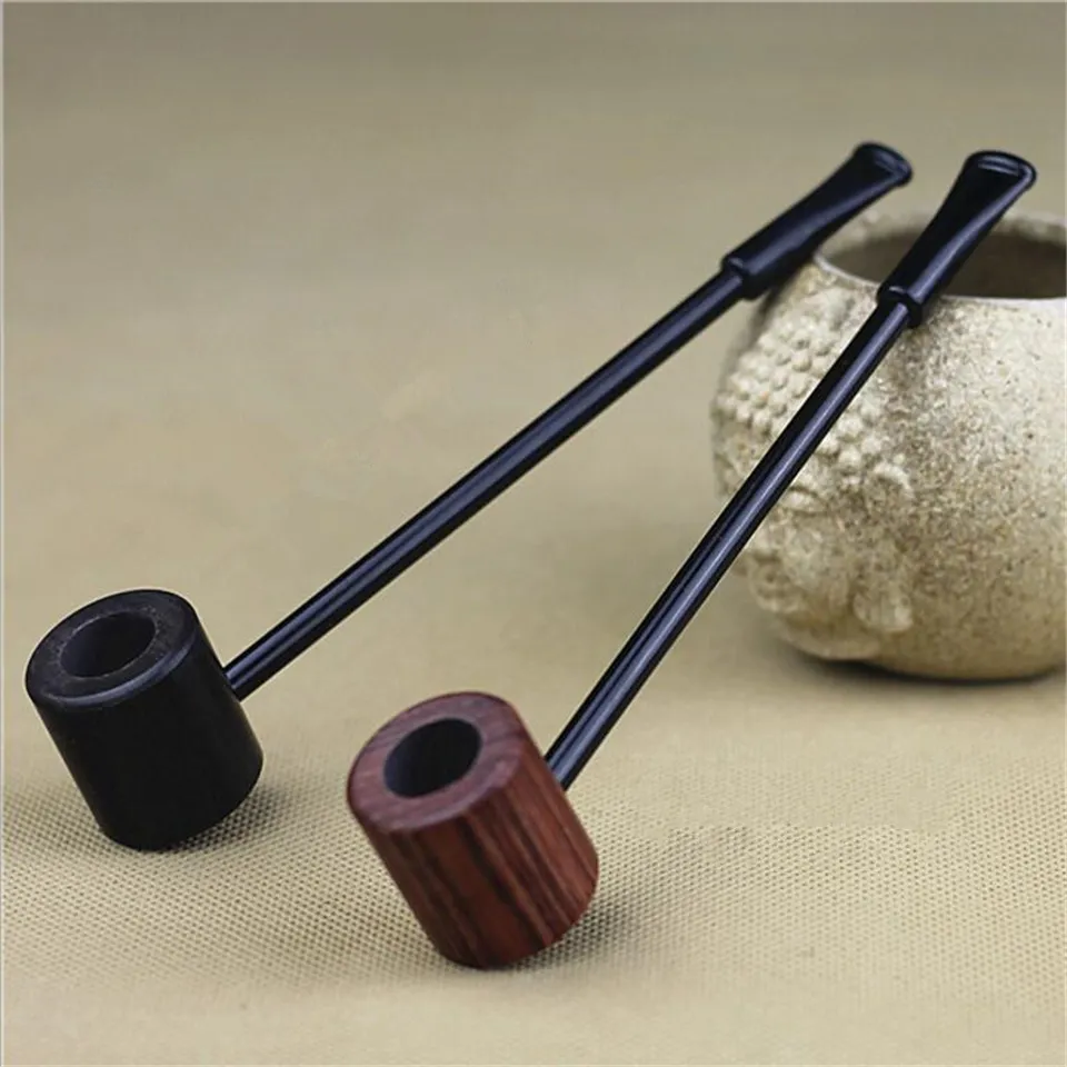 Pipe en ébène Pipe Portable Spice Grind cigarette cadeau noir/café 2 couleurs