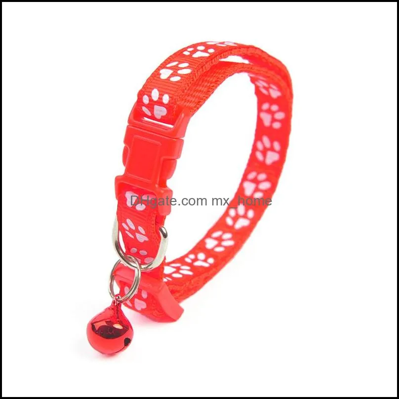 Dog Collars Colorul Pet Collar Supplies Cat With Bell Adjustable Buckle Accessories