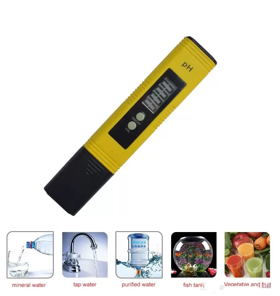 테스터 수족 수영장 수상 물 와인 소변 pH-2 pH-02의 최신 프로텍스 LCD 디지털 pH 미터 펜
