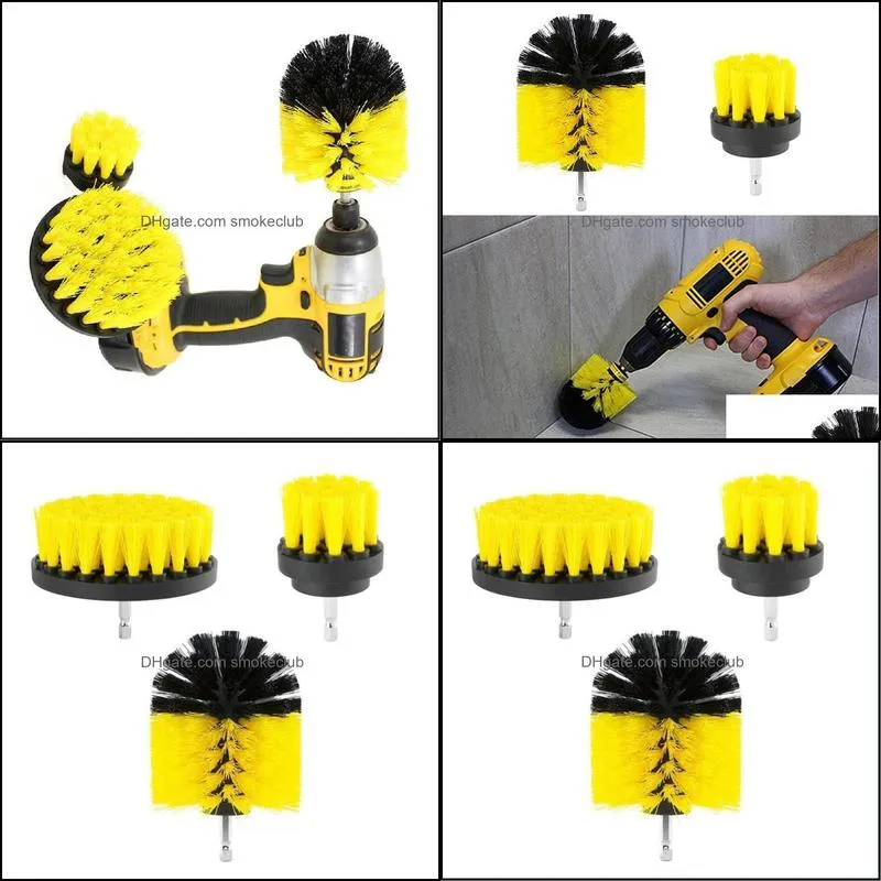 Squeegees JOYLIVE 3-piece Electric Scrubbing Brush Bath Shower Cleaning Tile 2inch / 3.5inch 4inch