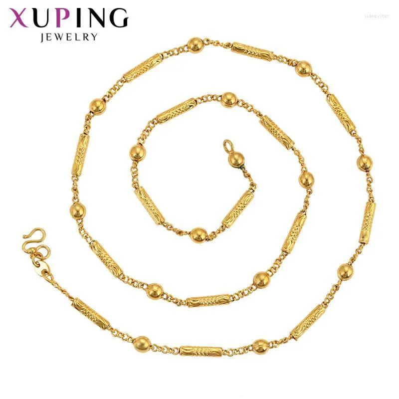 Chains Xuping Elegant Romantic Gold Plated Long Necklace For Women And Men Chain Jewelry Party Gifts 45673Chains Sidn22
