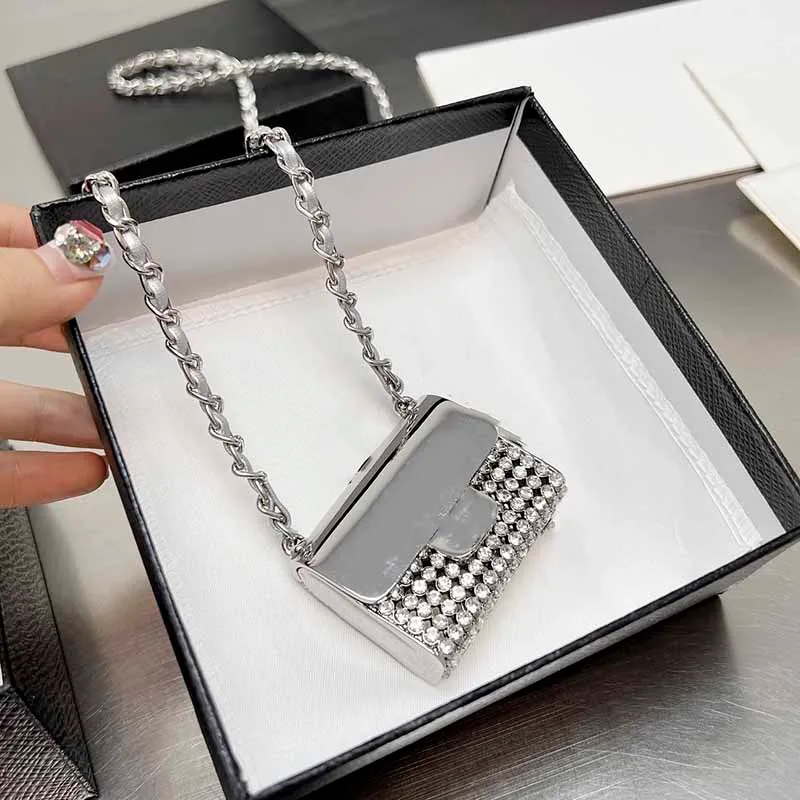 フランスのデザイナーバッグシルバーゴールデンフラップバッグキルティングクラシックハンドバッグメタルチェーンダイヤモンドエクラスト