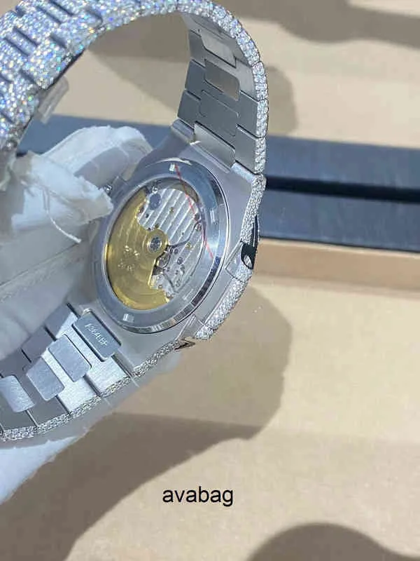 Relógio automático ouro quadrado luxo masculino diamante superior quartzo à prova dwaterproof água marca l