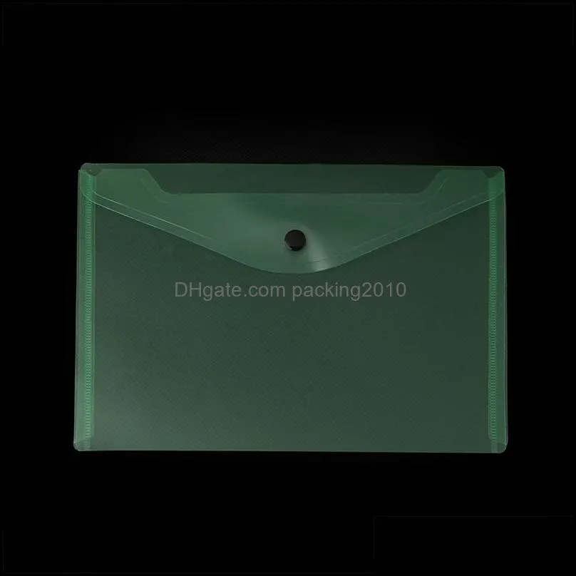 Transparent Plastic A5 Folders File Bag Document Hold Bags Files Filing Paper Storage Stationary case Office School Supplies 10pcs/set