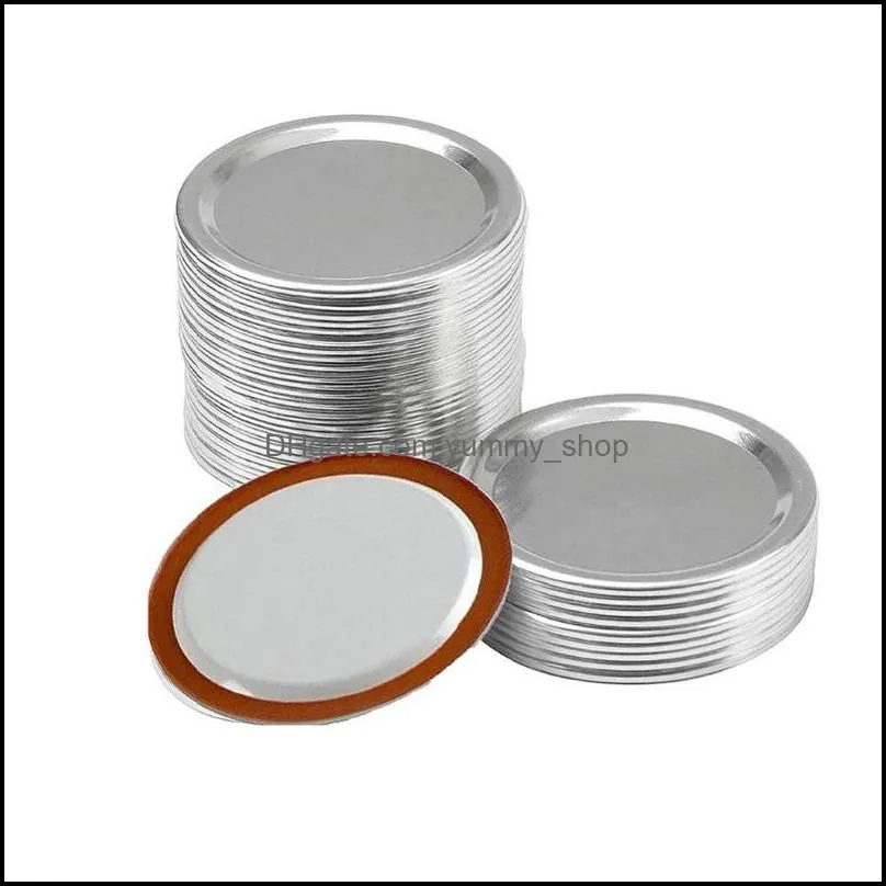 wholesale canning lids non splash mason jar lids tinplate leakproof mason jar splits-type lids drinking jar supplies vtky2104