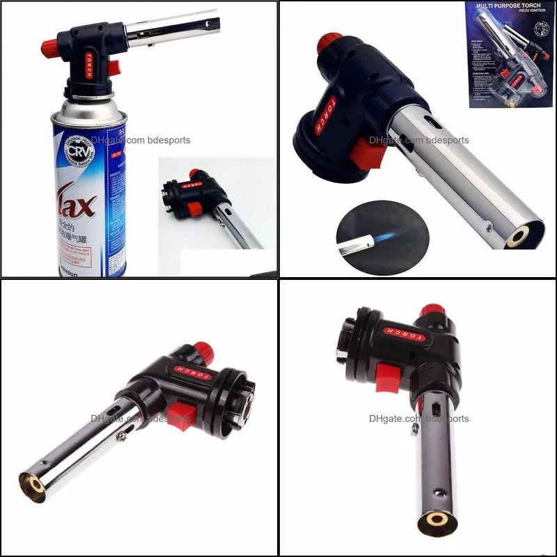 Flamethrower BBQ Guns Kitchen Lighters Welding Gun Burner Butane Gas Blow Torch Soldering Cooking Tools