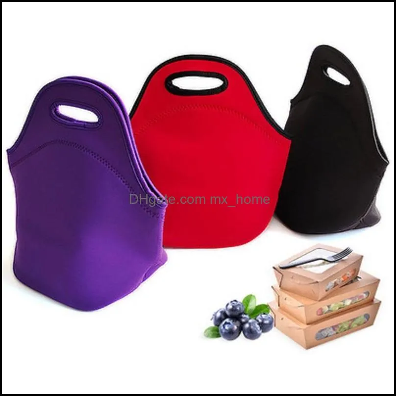 Borse da imballaggio Ufficio Scolastico Business Industriale Leggero Borsa da viaggio per bambini Portatile Borsa da picnic per studenti in neoprene all'aperto Handhel