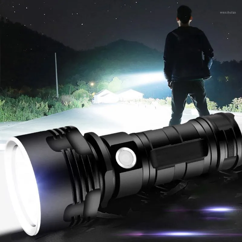 أضواء الدراجة السوبر قوية LED L2 XHP50 الشعلة USB قابلة للشحن مصباح ماء فانوس فانوس مشرق للغاية مع شحن الكابينة