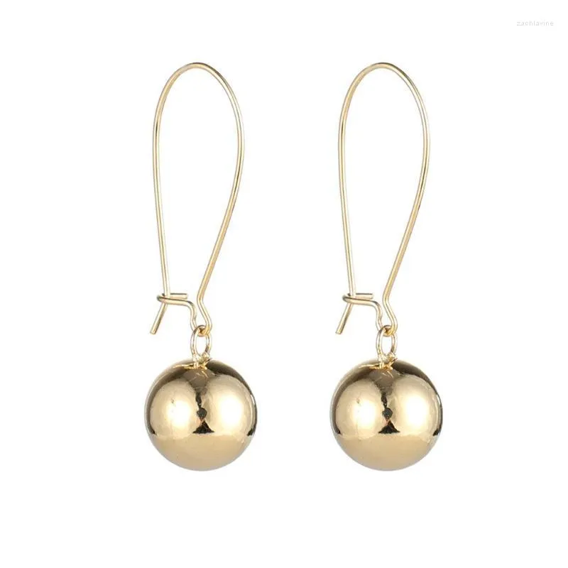 Boucles d'oreilles pendantes en alliage de forme de boule ronde de mode femmes bijoux fins pour le lustre d'usage quotidien