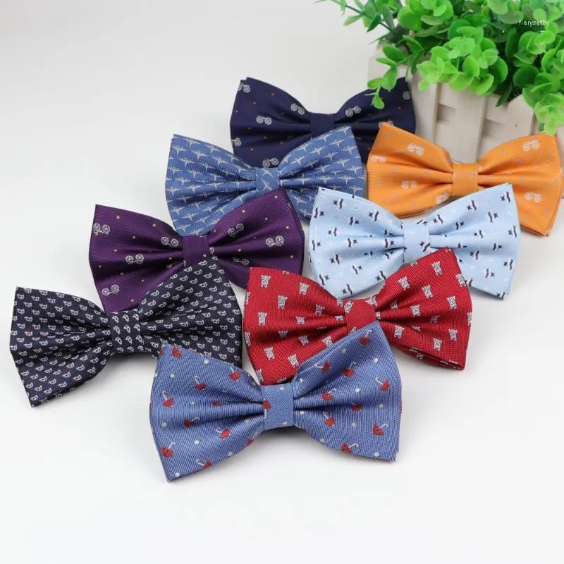 Boog stropdassen man kinderen polyester fiets paraplu honden auto bind mannen vrijetijds vlinder feest shirts bowknot bowtie cravats accessoiresbow fier22