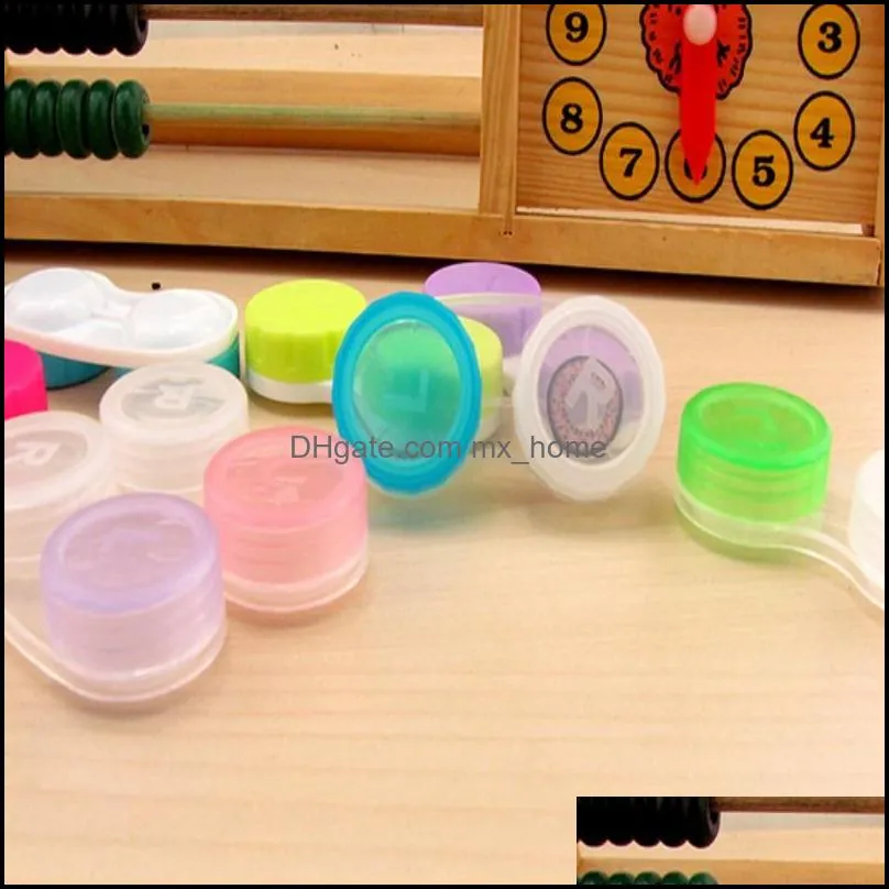 mini glasses storage box Case Soaking jar color transparent with colors left and right