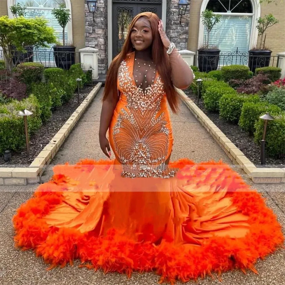 Dark orange prom dresses sales