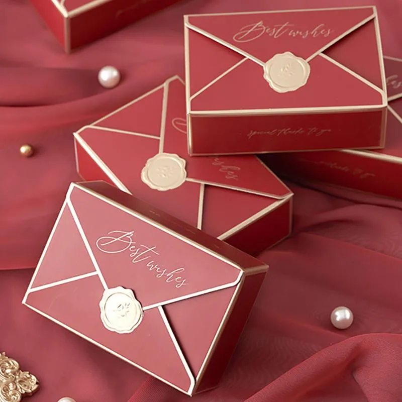 Cadeau cadeau 10pcs simple boîte créative emballage enveloppe forme mariage bonbons faveurs fête d'anniversaire bijoux de Noël decoratiogift