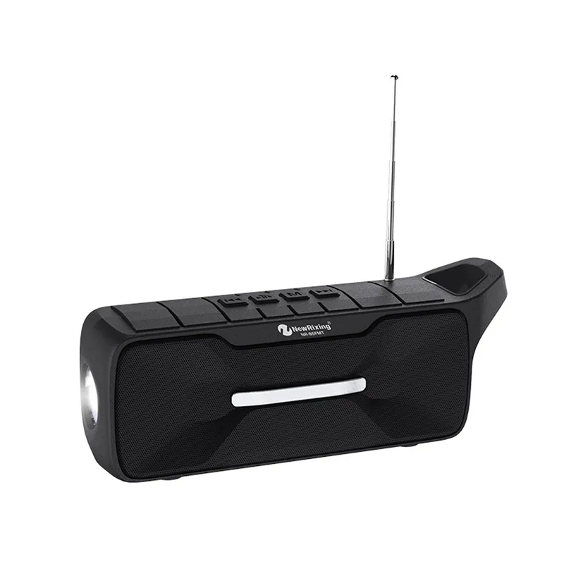2023 Bluetooth Seeker Solar Charging Attenna Flashlight Boombox 5.0 EDR Dual Woofer Radio FM 3D Stereo Hook Handle NRB5FMT