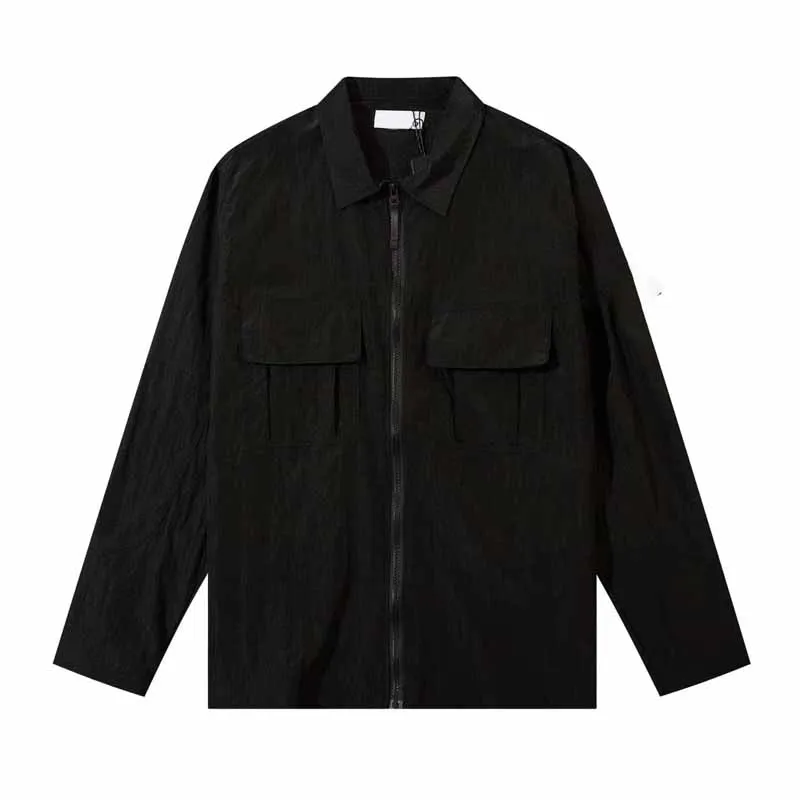 9001 jaquetas masculinas primavera e outono metal nylon funcional camisa de bolso duplo jaqueta reflexiva protetor solar windbreaker casacos