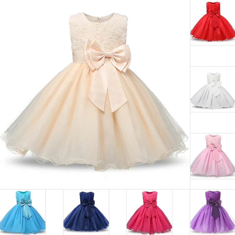 Princess Flower Girl Dress Summer Tutu Wedding Birthday Party Dresses For Girls Childrens Costume Teenager Prom Designs M4158