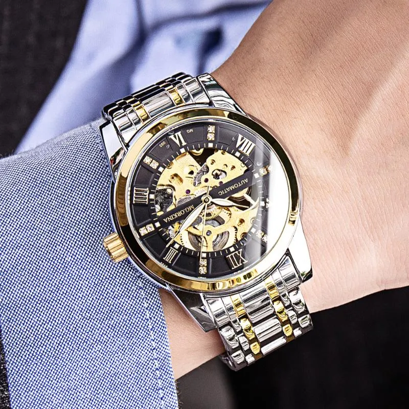 Armbanduhr Automatic Watch Männer Luxus berühmte Skelett mechanische Uhr Original Business männlich Relogio Maskulinowristwatcheswatchwatches