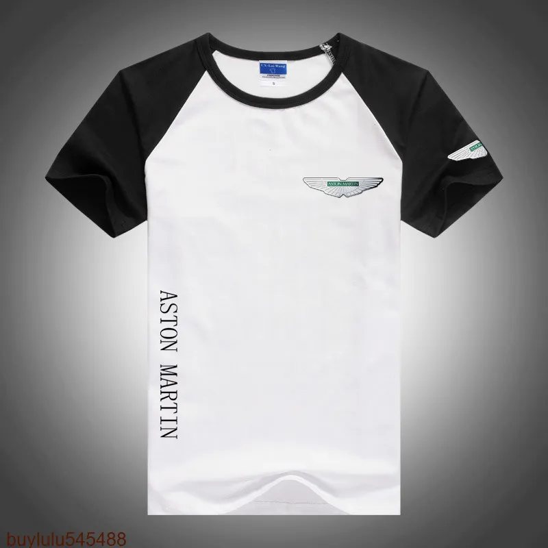 2023 NOWOŚĆ samochodów F1 Formuła 1 Krótkie koszule T Summer Aston Martin Men O-Neck Color Block Raglan Patchwork Casual Sports Tee Top