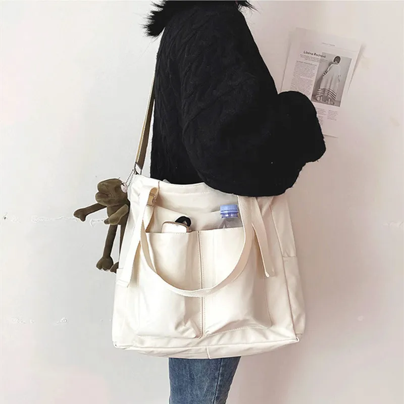 여성 가방 쇼핑 간단한 패션 지퍼 핸드백 어깨 방수 대용량 2022 여성 크로스 바디 토트 백 XHJ132