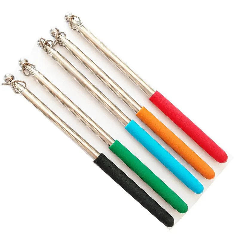 Stainless Steel Telescopic Teachers Pointer School Supplies Extendable Retractable Teaching Pointer Handheld Presenter Classroom Tour Guide Flagpole JY1147