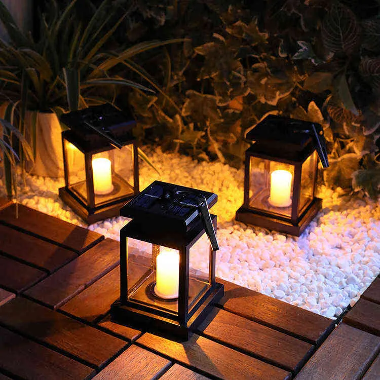 Solar Palace Lantern Lawn Camping Decoration Ventscape Garden Style European Style LED Atmosphere Candle Light J220531