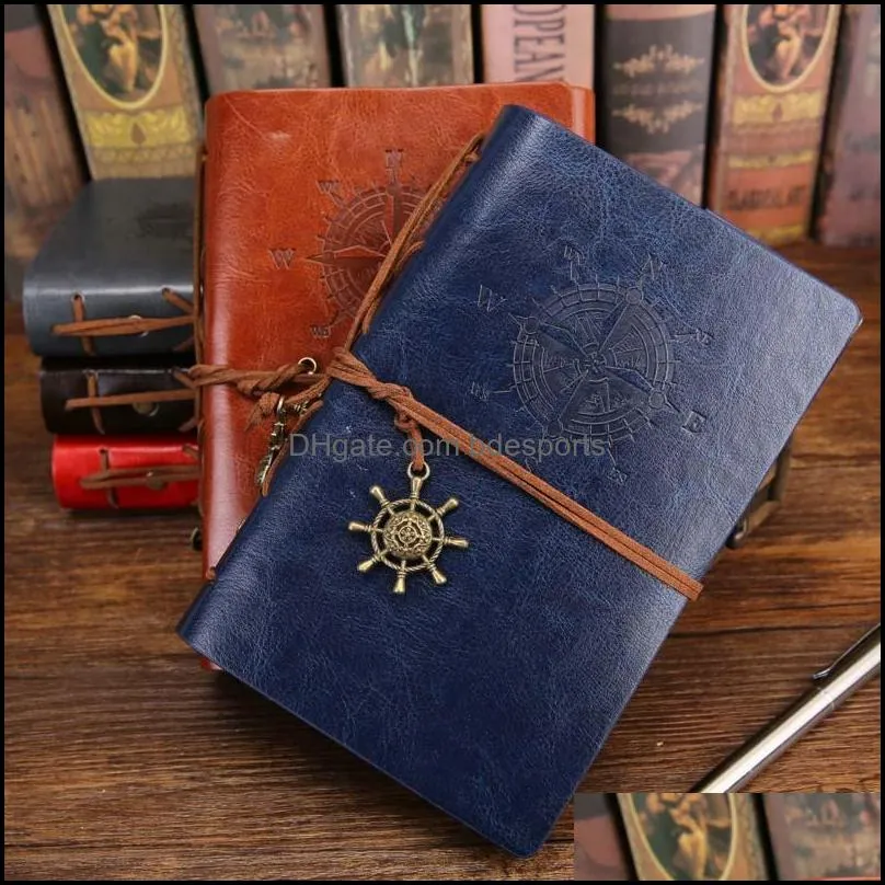 1Pcs/set New Diary Notebook Vintage Pirate Note Book Replaceable Traveler Notepad Book Leather Cover Blank Notebook