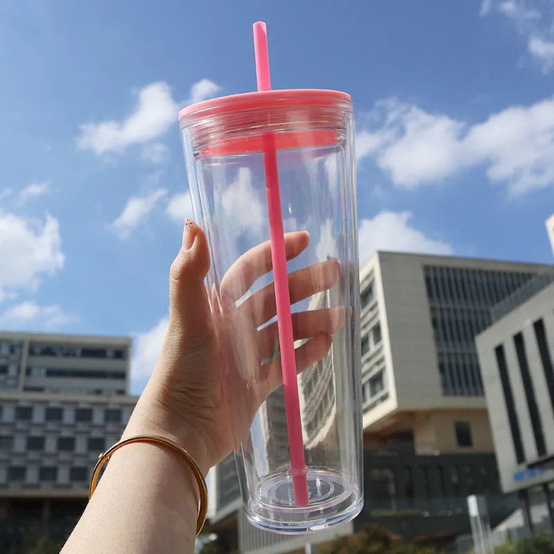24oz Clear Plastic Tumbler Double Walled Acrylic... From Hc_network002,  $9.93 | DHgate.Com