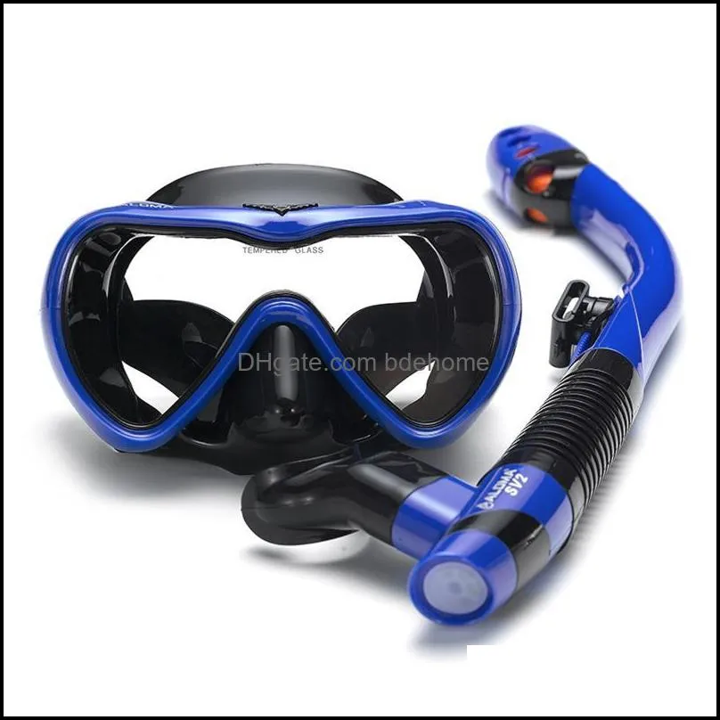 Leakproof Snorkel Set Anti-fog Swimming Snorkeling Goggles Glasses With Easy Breath Dry Tube Diving Masks