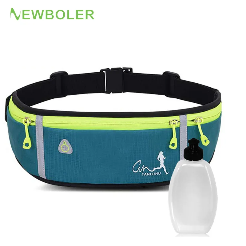 Professional Outdoor Running Bag Phone anti theft Pack Belt waist Bags Waterproof Men Women Gym With Water Bottle 220520