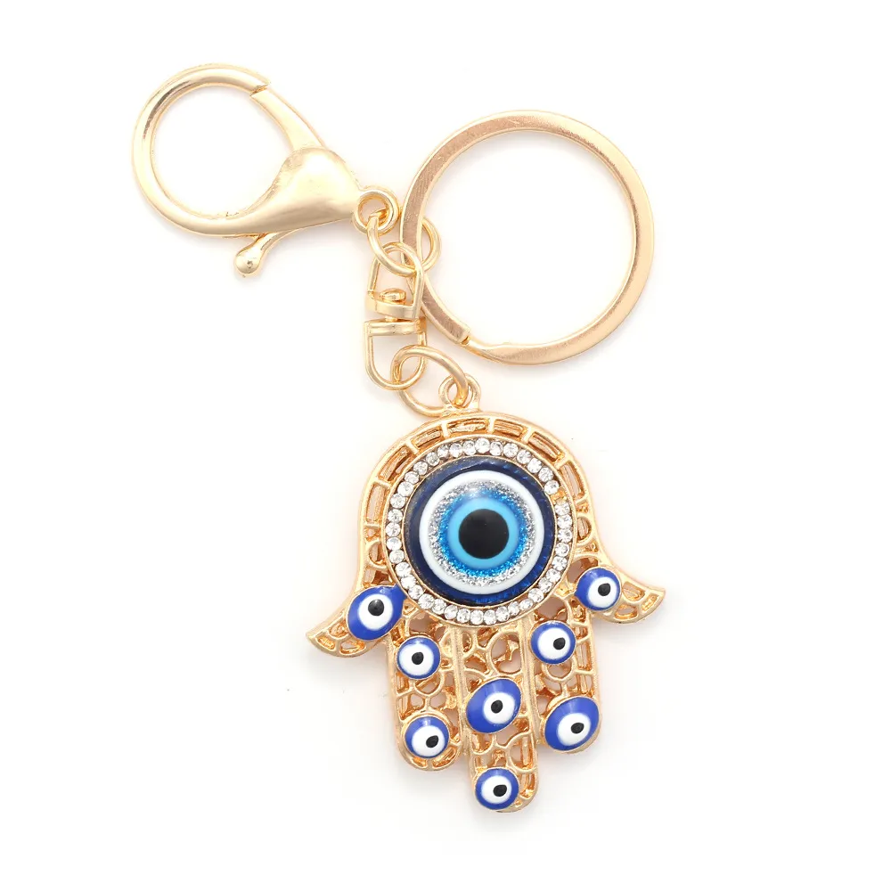 Kreatives Paar Fatimas Hand Schlüsselanhänger Mode Evil Eye Legierung Taschen Schlüsselanhänger Anhänger Schmuck Zubehör