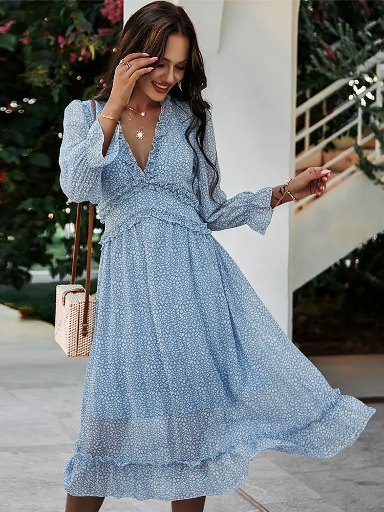 thanksgiving maxi dress dresses for dinner 34 Cute Thanksgiving Outfits and Ideas Sure to Turn Heads This feature is not just stylish Sleeve Maxi Dress Ruffle Sleeve