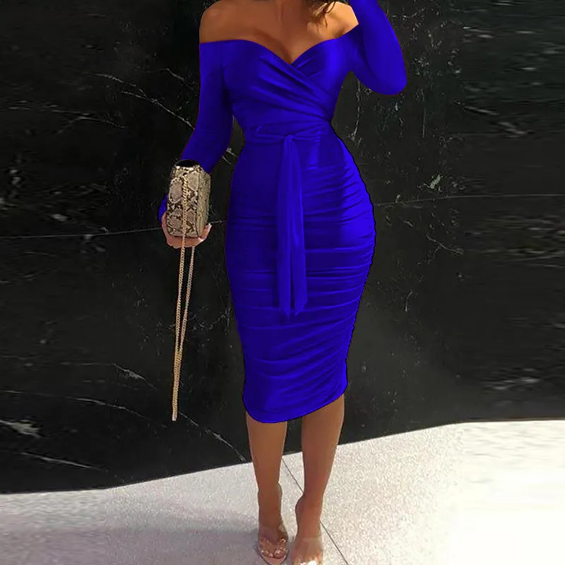 Elegant Women's Yal E Long-Sved SS with Side Slit and Tie Belt Elegant Women's Yal E Long-Sved SS with Side Slit and Tie Belt