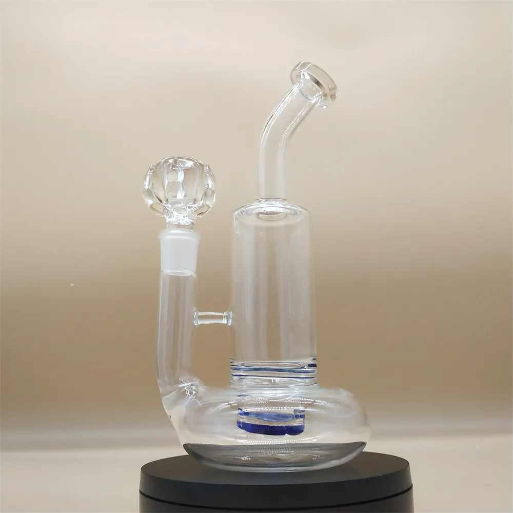 10 em Clear Vidro Bongs Hookah Tornado Percolador Tornado Tubo de Filtro de Filtro de Petróleo Bubbler Tubulação de Água Bongo 18mm Dragão Claw Bowl