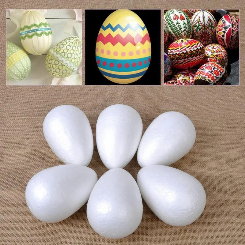 Party Decoration 12CM White Foam Eggs Solid Modelling Polystyrene Styrofoam Ball Shape DIY Christmas DecorationsParty