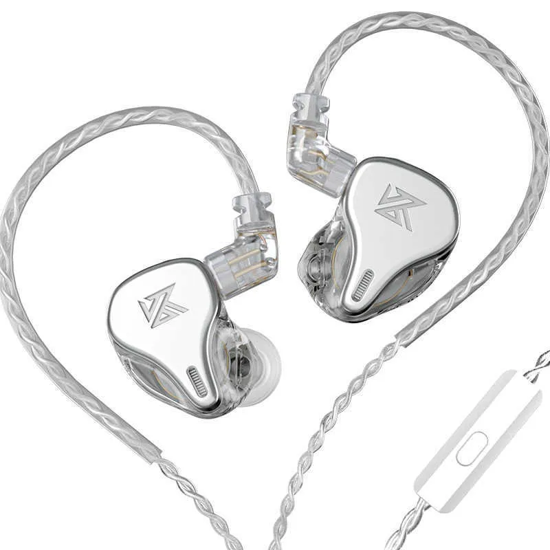 Earphones KZ-DQ6 three-unit dynamic in-ear headphones hifi wire-controlled noise reduction K song live game bass headset