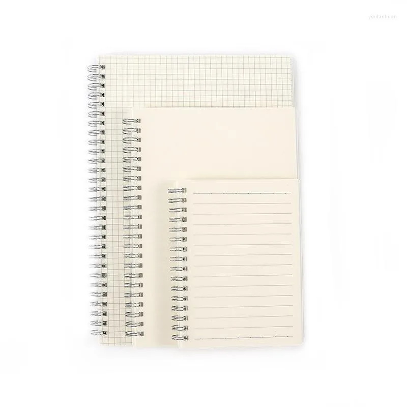 Notatniki Kreatywność Prostota Przezroczysta cewka Notebook A6 A5 B5 Linie siatki puste DOT Matrix PP School Supplies NotebookNotepads