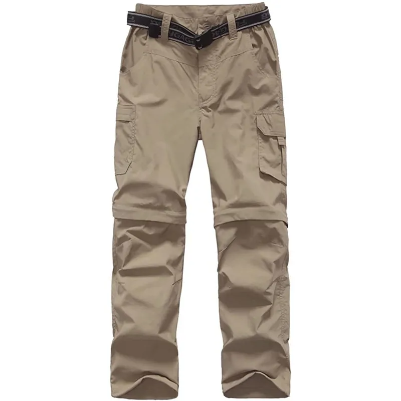 Lässige, schnell trocknende Outdoor-Hose für Jungen, zum Wandern, Klettern, umwandelbare Hose, Kinder-Cargohose