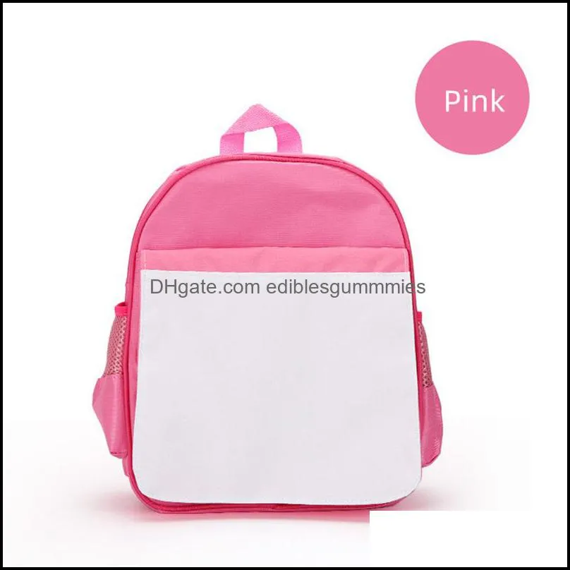 Sublimation Blanks Schoolbag School Supplies Children Kids Backpacks Kindergarten Polyester DIY Book Bag