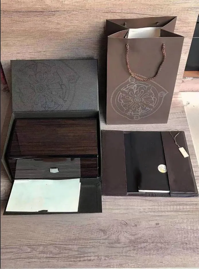 Boîte de montre Boîte de montre en bois pour boîtes PP Livrets Impression Carte personnalisée Boîtier de montre Papiers assortis originaux Carte de sécurité Sac cadeau T232I