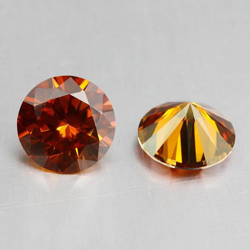 Andra riktiga 0,5-2 karat granatröd färg Moissanite Loose Stones 8 Heart Arrow Lab Gemstone Pass för DIY Jewelryother annan annan