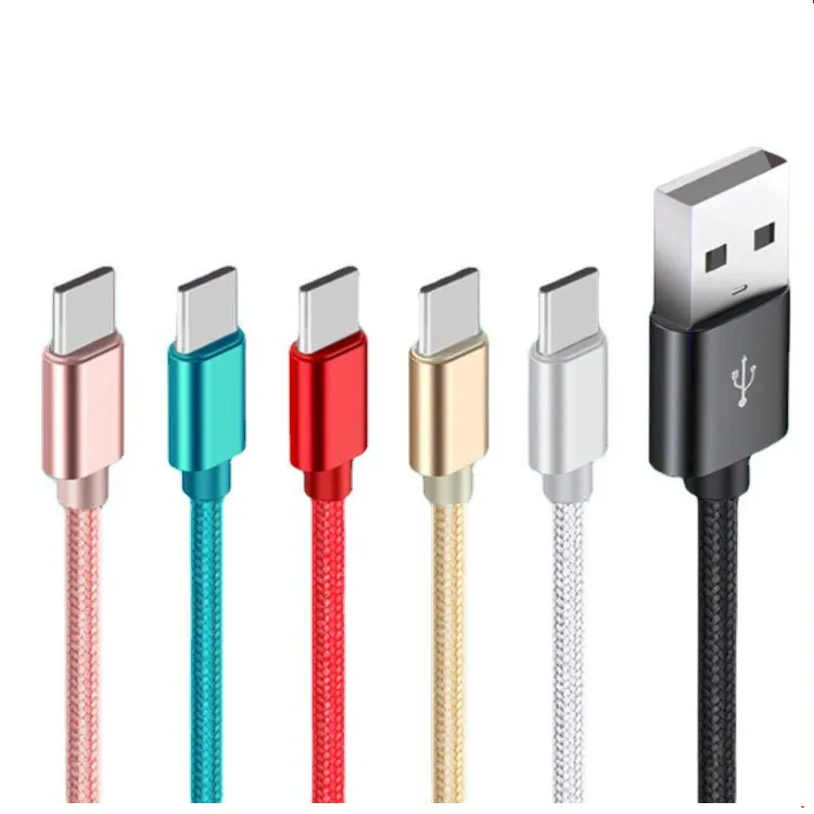 Cavi di ricarica rapida rapida 1m 1.5m 2m 3m Cavo USB PD in lega micro intrecciata tipo-c per Samsung s10 s20 s21 note 20 htc lg xiaomi data line