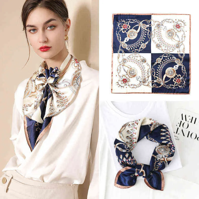 Tiktok Net Red Hot Bell Printing Elegant Cravat Atmosphere Bow Tie Sechreen Sechreen Spring Summer Beach شال